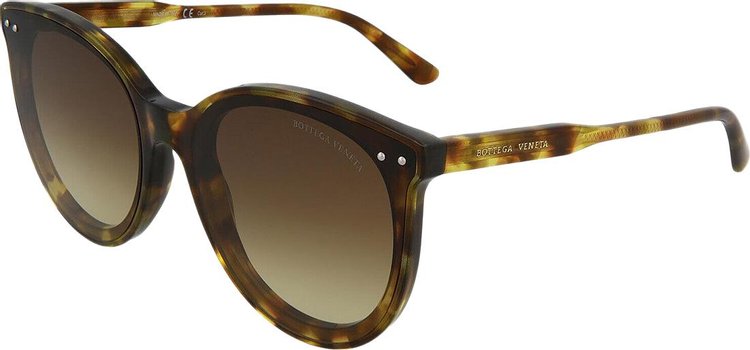 Bottega Veneta Round Sunglasses HavanaBrown