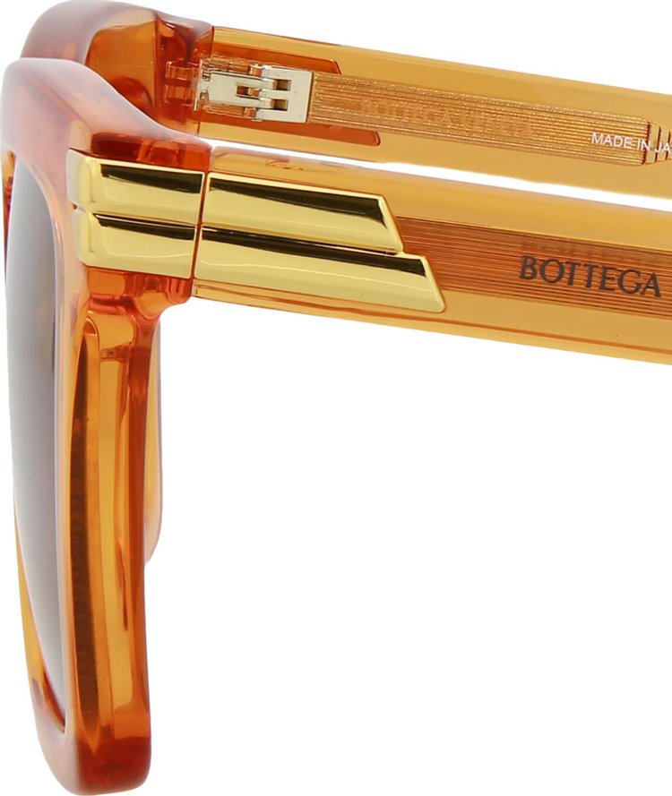 Bottega Veneta Square Sunglasses Orange