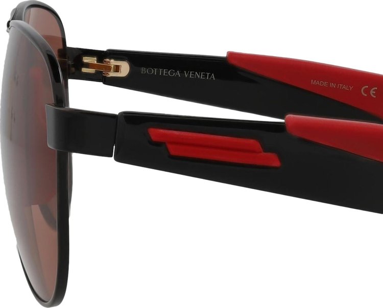 Bottega Veneta Aviator Sunglasses BlackRed