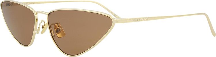 Saint Laurent Cat Eye Sunglasses GoldBrown