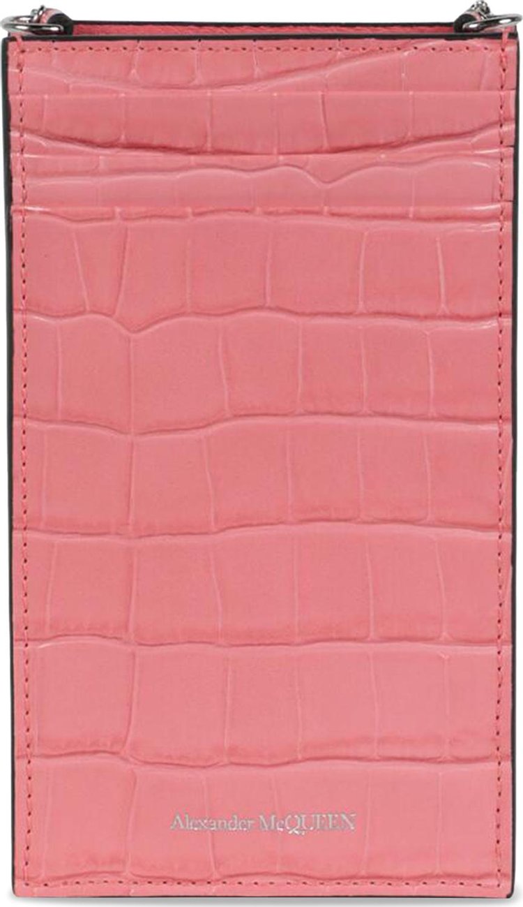 Alexander McQueen Chain Phone Case Coral