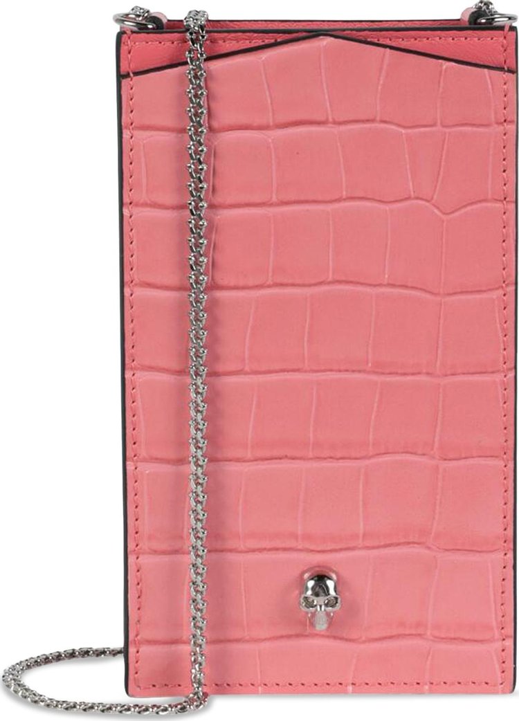 Alexander McQueen Chain Phone Case Coral