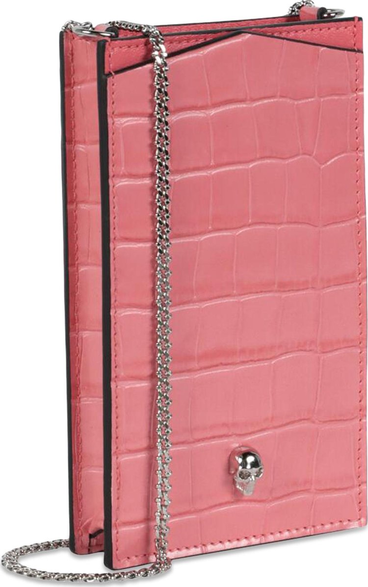 Alexander McQueen Chain Phone Case Coral