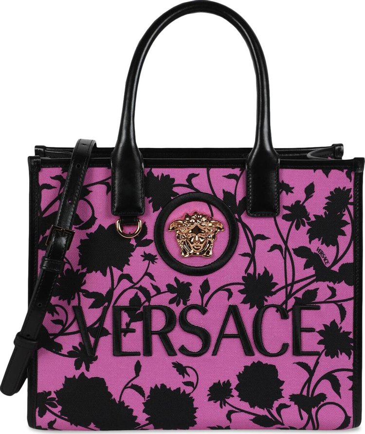 Versace Printed Fabric Tote Bag Black