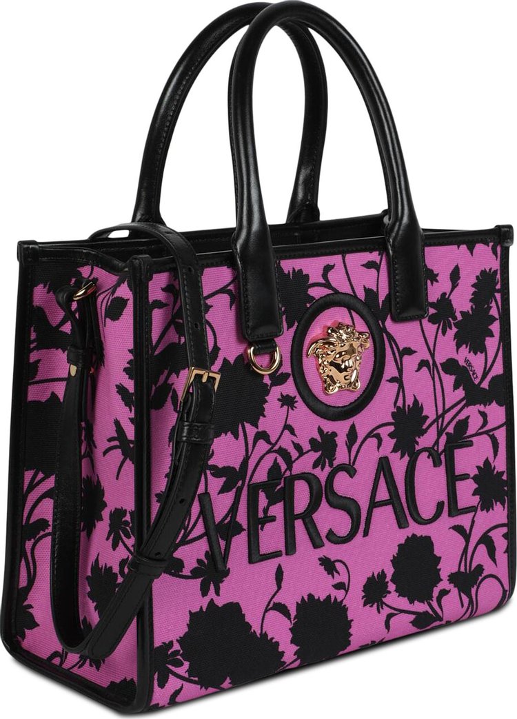 Versace Printed Fabric Tote Bag Black