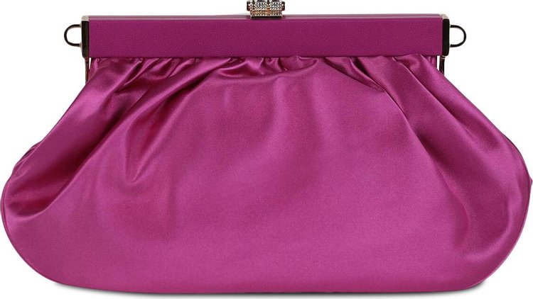 Versace Satin Crystal Medusa 95 Clutch Bright Pink