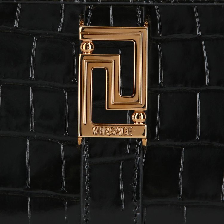 Versace Greca Goddess Continental Wallet Black