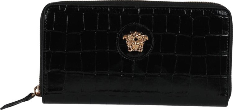 Versace Embossed La Medusa Wallet Black