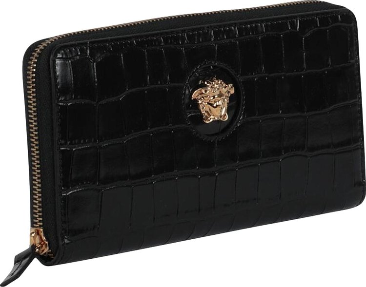 Versace Embossed La Medusa Wallet Black