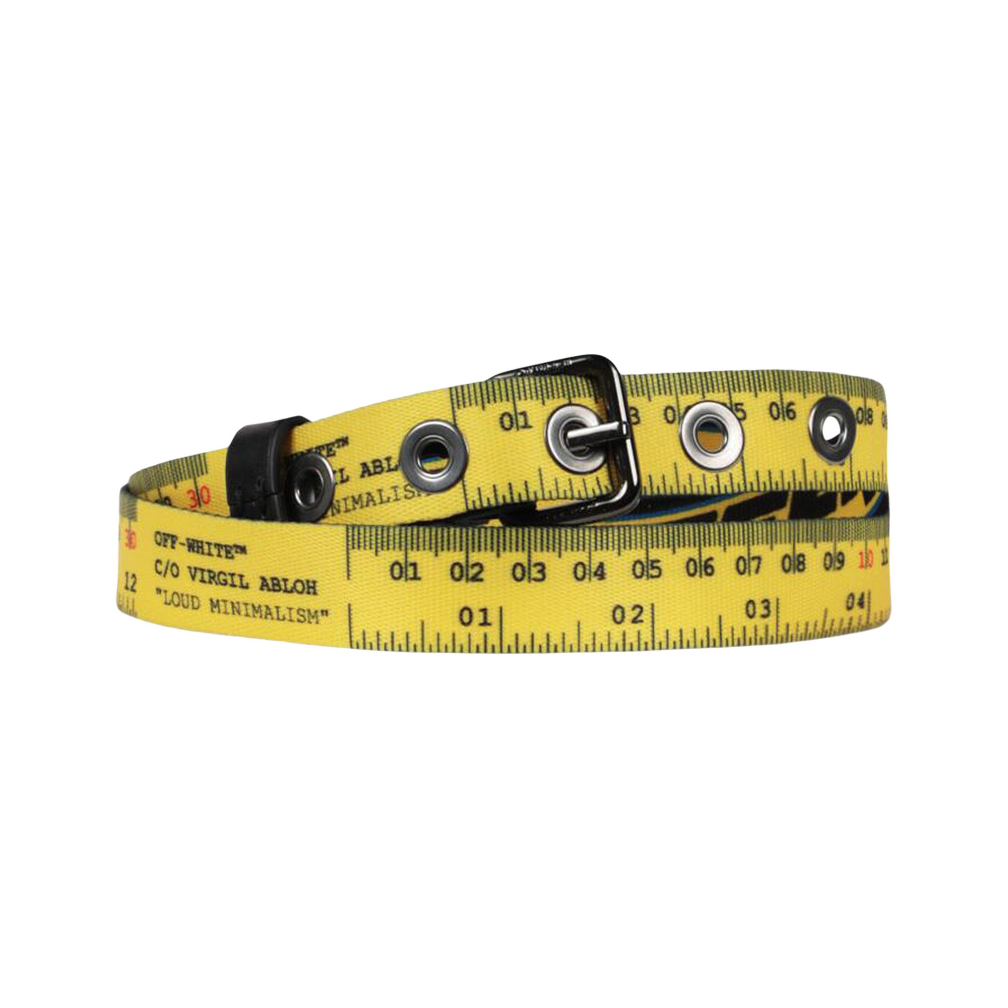 Size 38 Off-White Reversible Measuring Belt 'Yellow/Black'