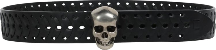 Alexander McQueen 3D Skull Belt Black