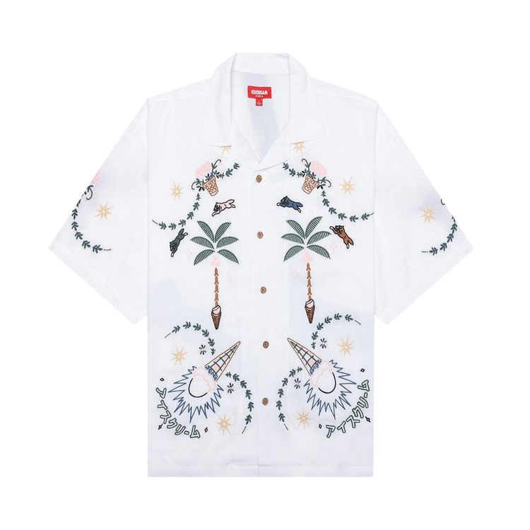 Icecream The Palms Short Sleeve Shirt White