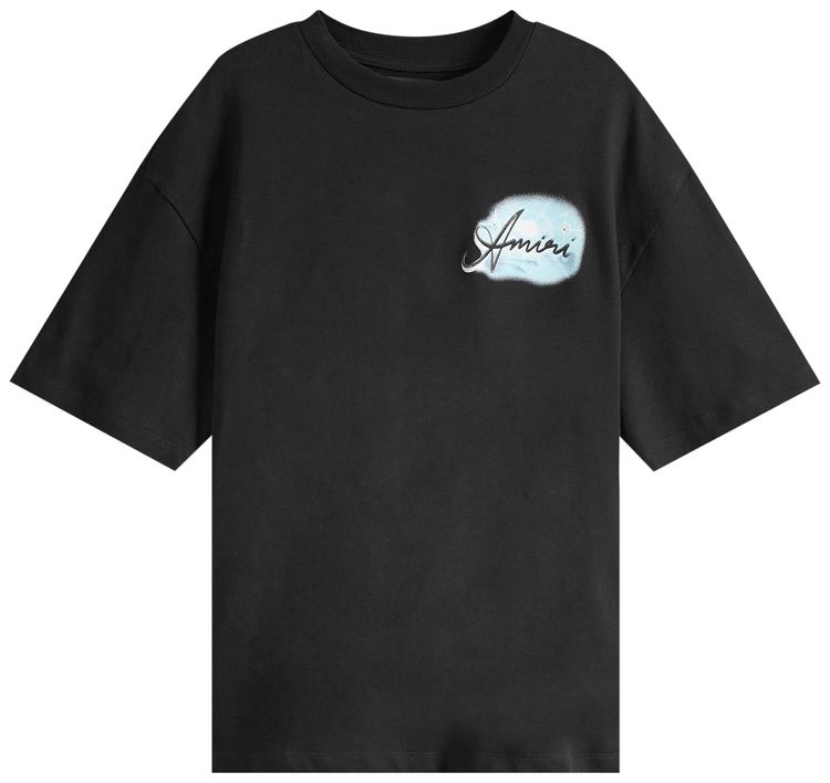 Amiri Airbrush Oversized Tee Black