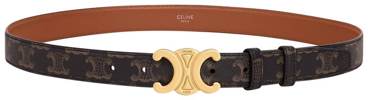 CELINE Medium Triomphe Belt Tan