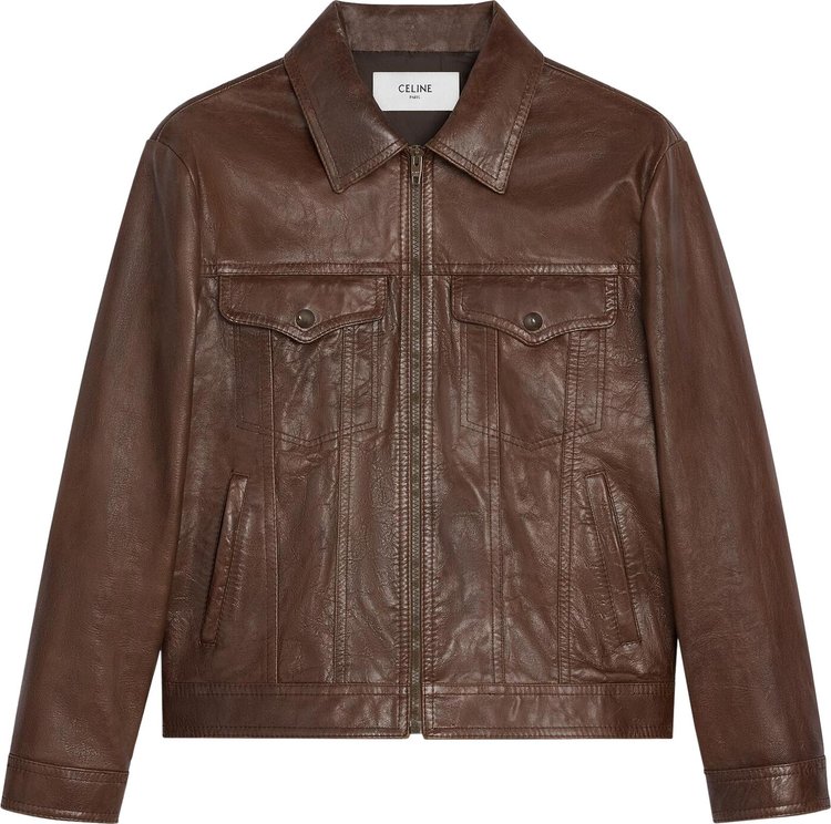 CELINE Trucker Jacket Brown