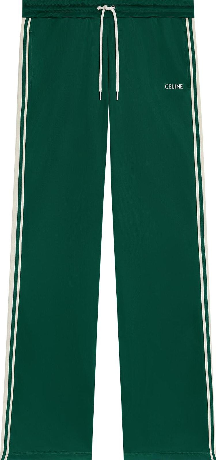 CELINE Tracksuit Pants Bottle GreenOff White