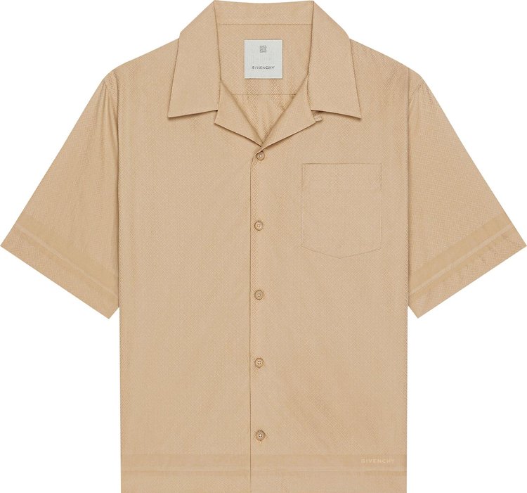 Givenchy Patterned Bowling Shirt Beige