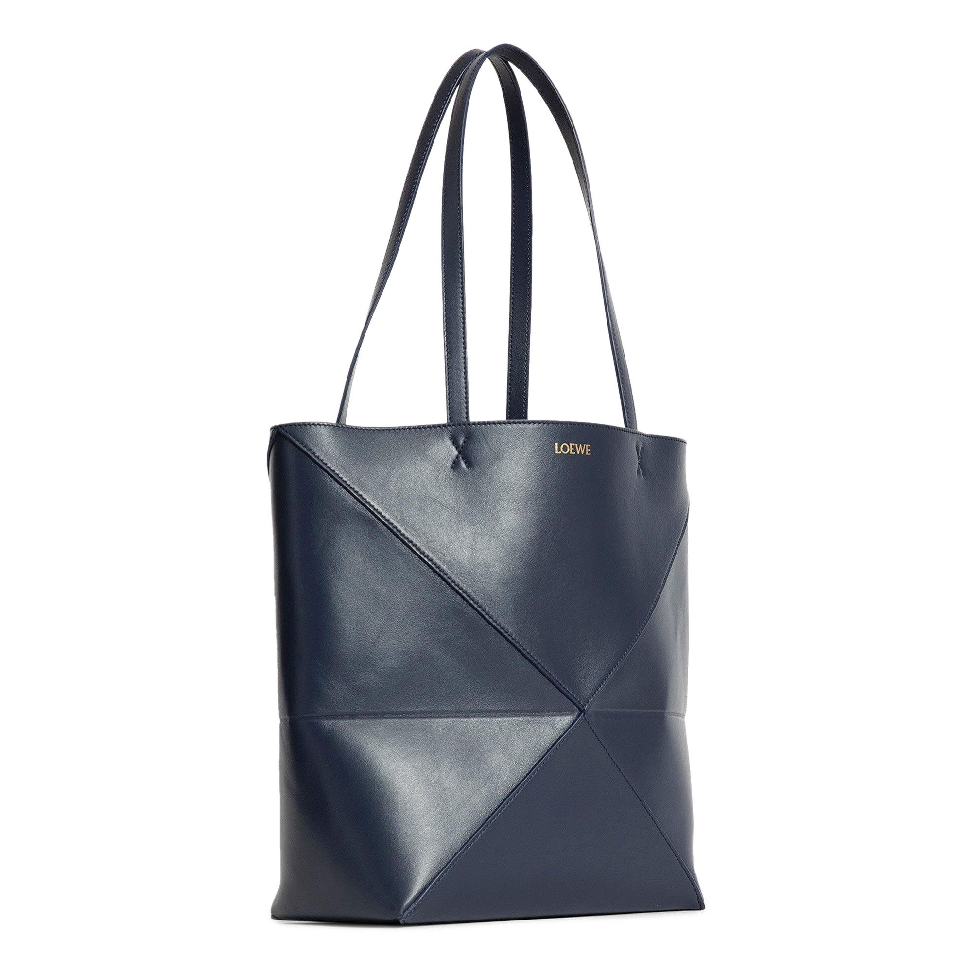 Buy Loewe Puzzle Fold Tote Bag 'Abyss Blue' - A657G50X01