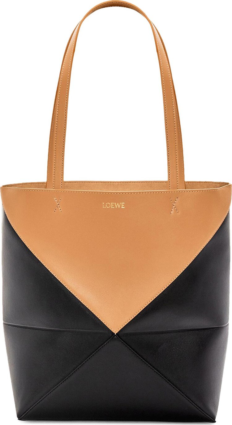 Loewe Puzzle Fold Tote Bag Warm DesertBlack