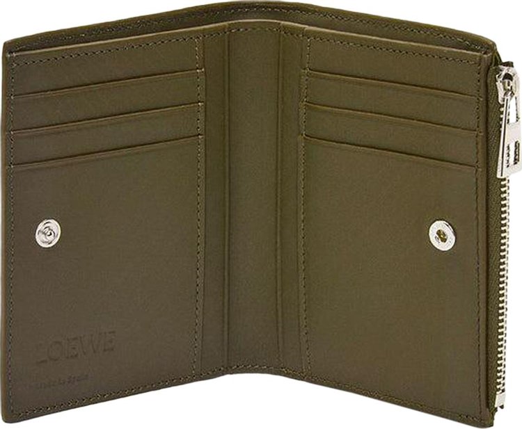 Loewe Slim Compact Wallet Dark Khaki Green