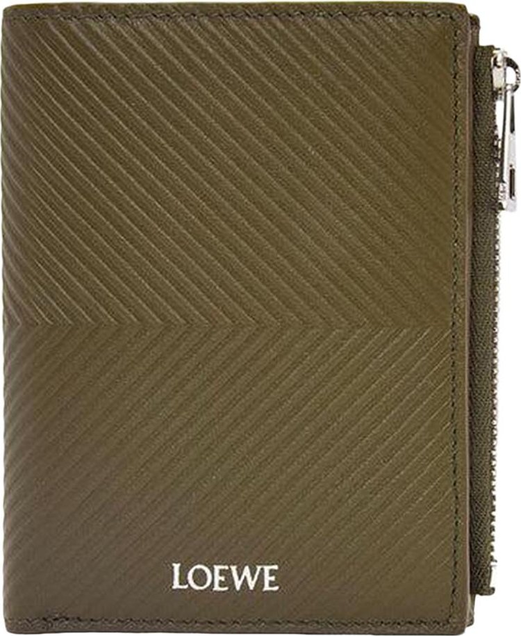 Loewe Slim Compact Wallet Dark Khaki Green