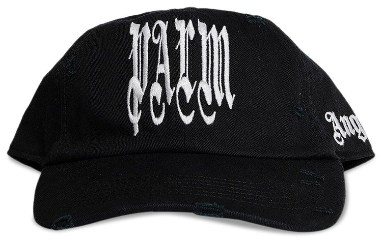 Palm Angels Gothic Logo Cap BlackWhite