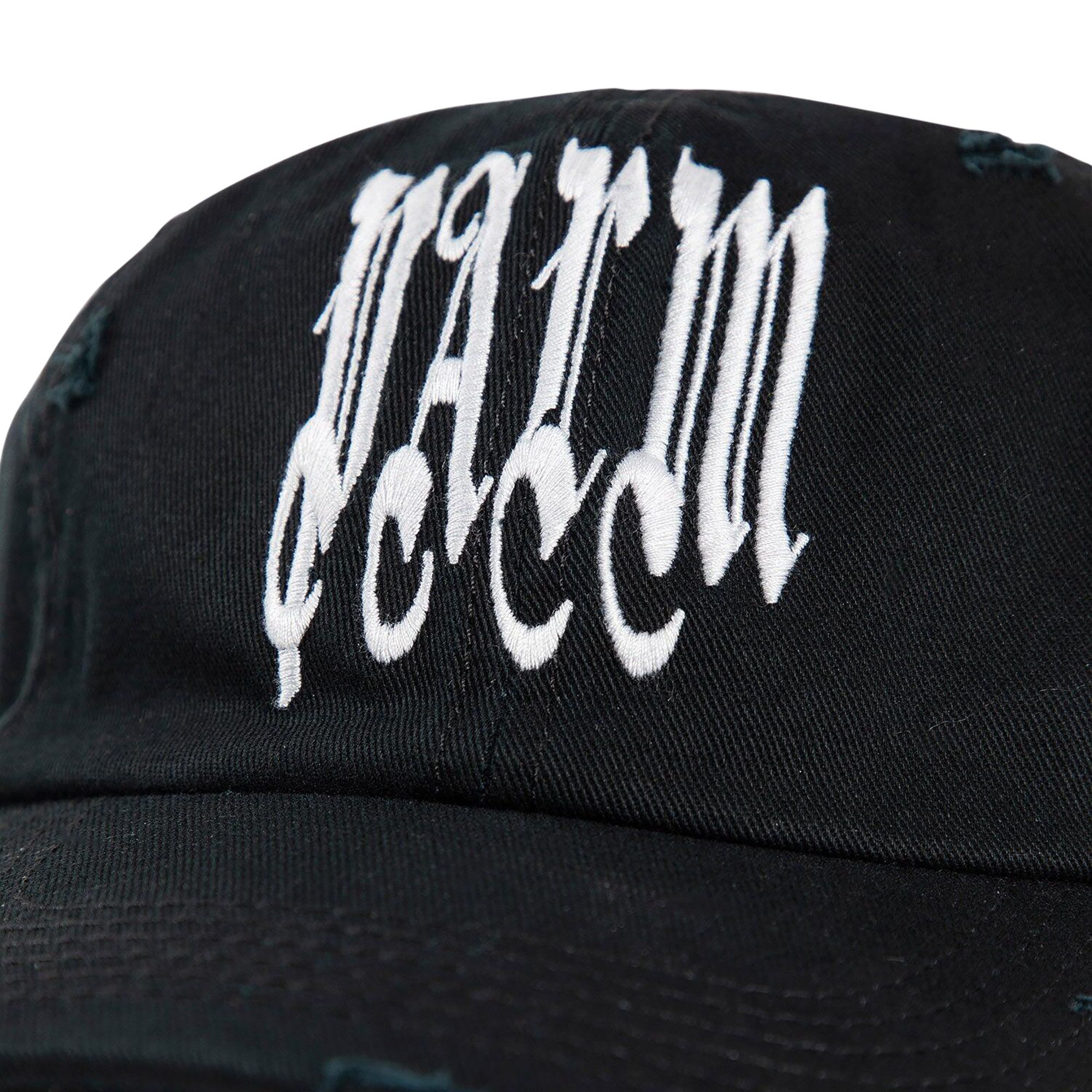 Buy Palm Angels Gothic Logo Cap 'Black/White