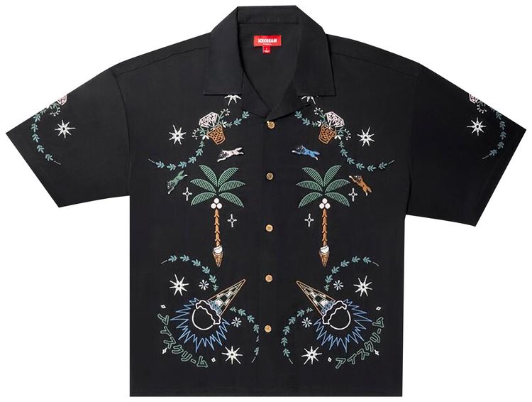 Icecream The Palms Short Sleeve Shirt Black