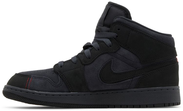 Air Jordan 1 Mid SE Craft GS Dark Smoke Red