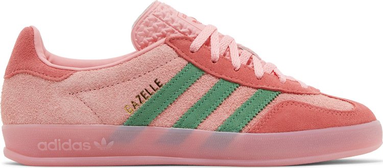 Wmns Gazelle Indoor Pink Spark Preloved Green