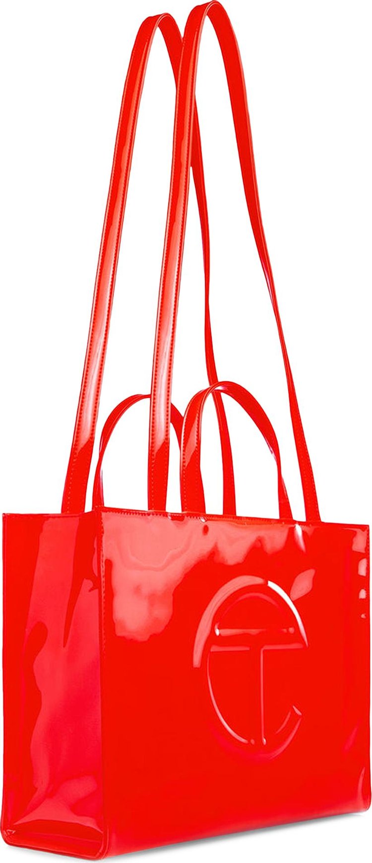 Telfar Medium Shopping Bag Red Patent