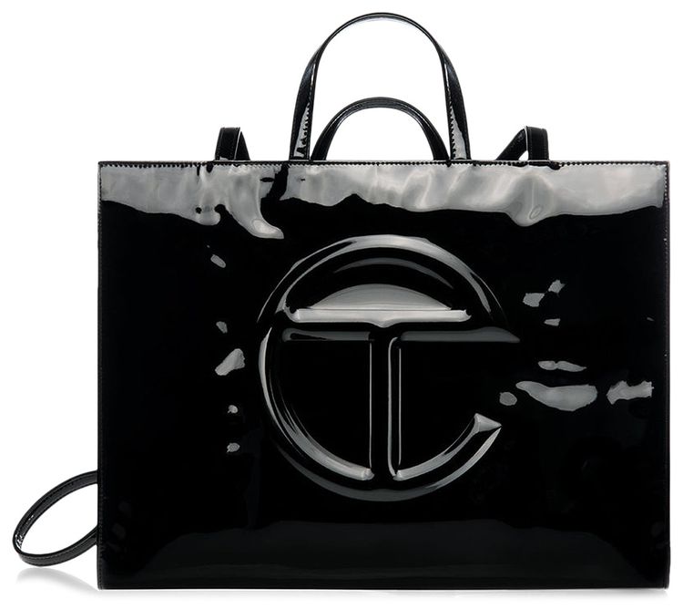 Telfar Large Shopping Bag Black Patent
