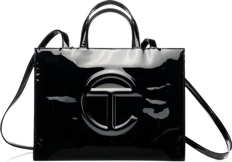 Telfar Medium Shopping Bag Black Patent