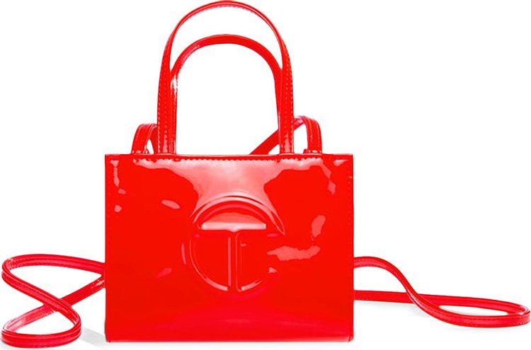 Telfar Small Shopping Bag Red Patent