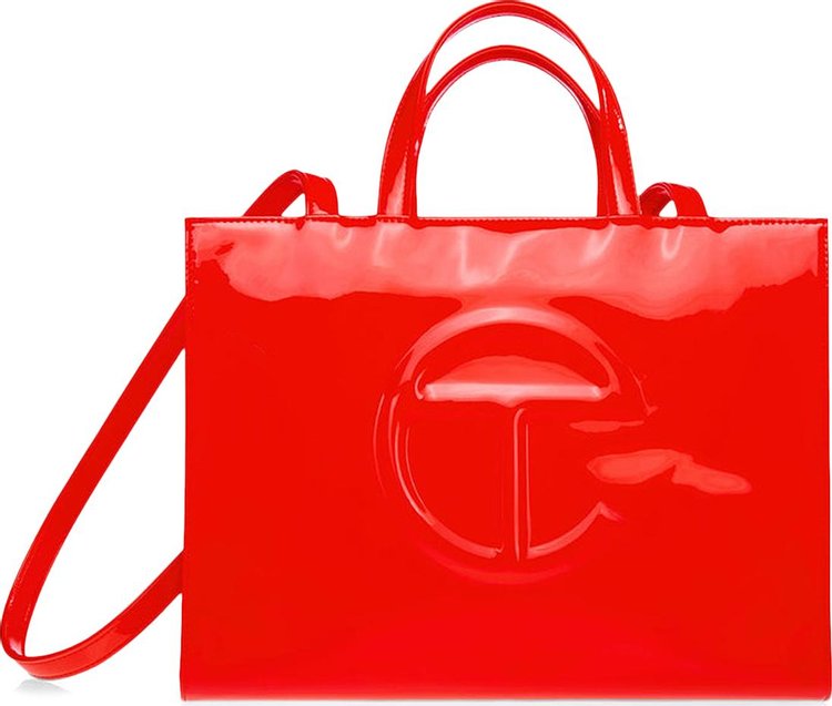 Telfar Medium Shopping Bag Red Patent