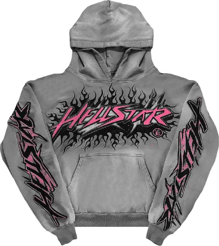 Hellstar Future Flame Hoodie Grey