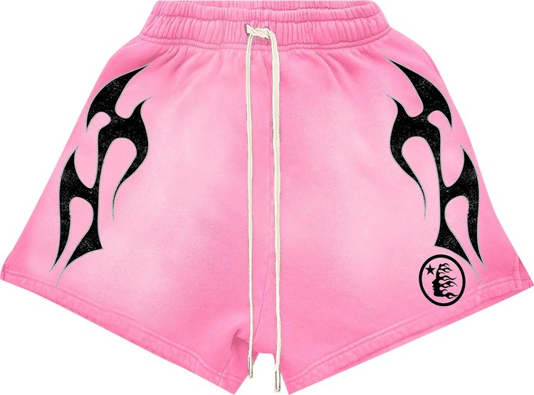 Hellstar Flame Shorts PinkBlack