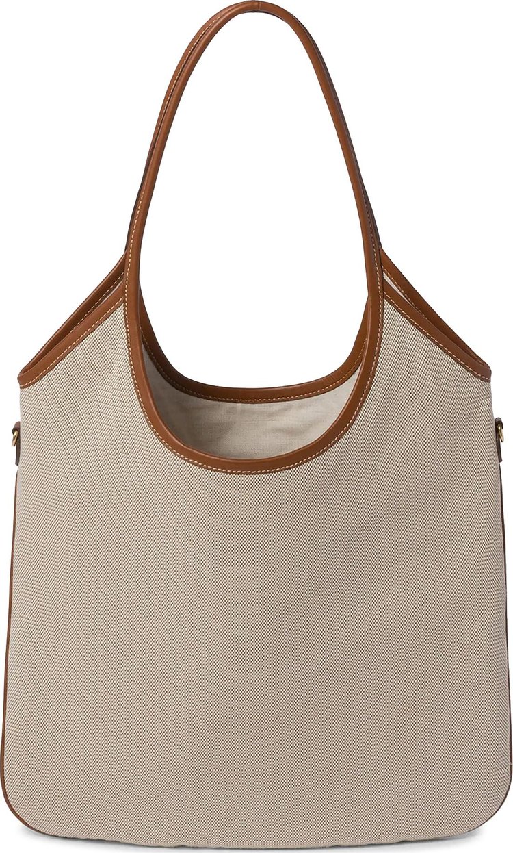 Miu Miu Canvas Shopping Bag BeigeBrandy