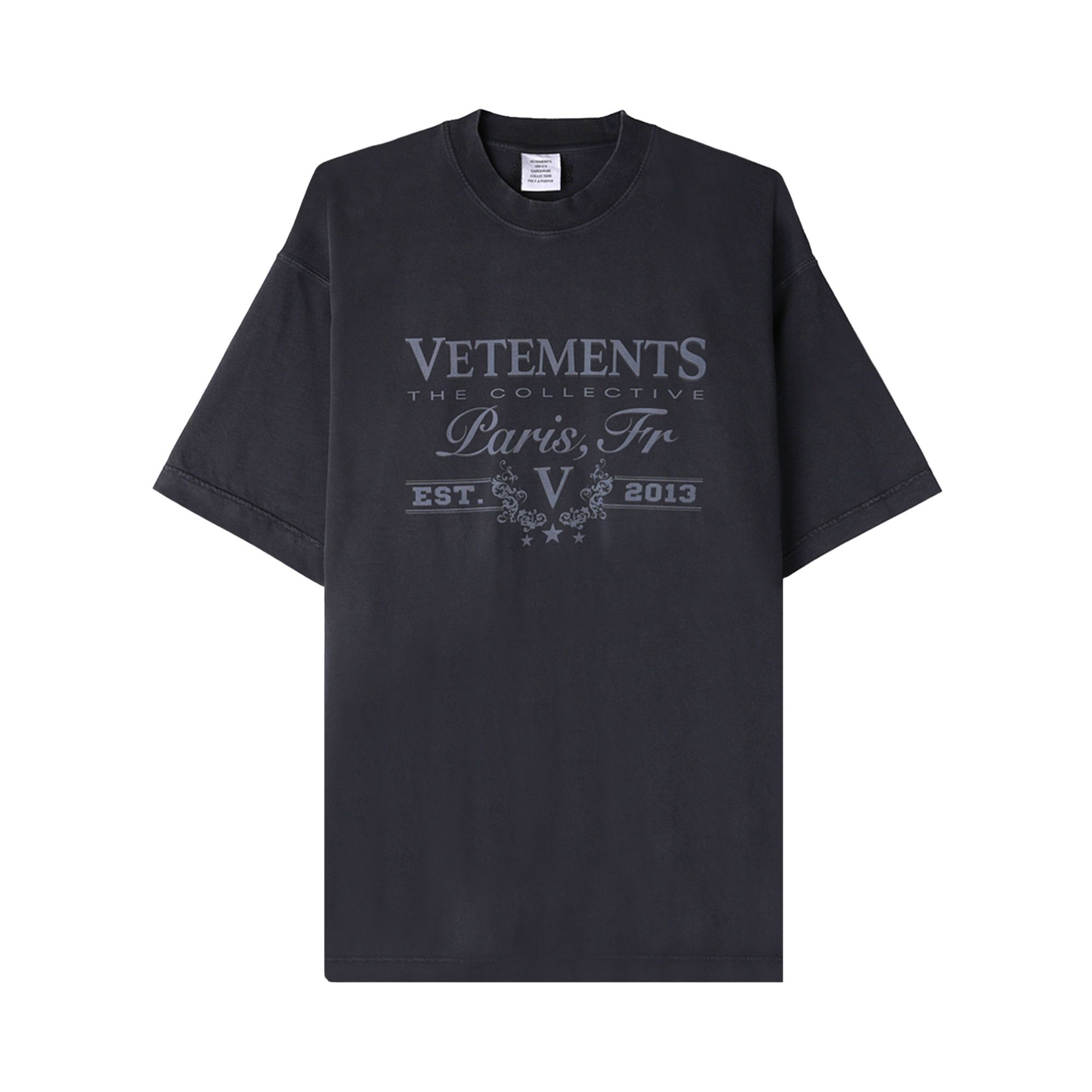 Buy Vetements Paris Logo T-Shirt 'Black' - UE64TR450B BLAC | GOAT