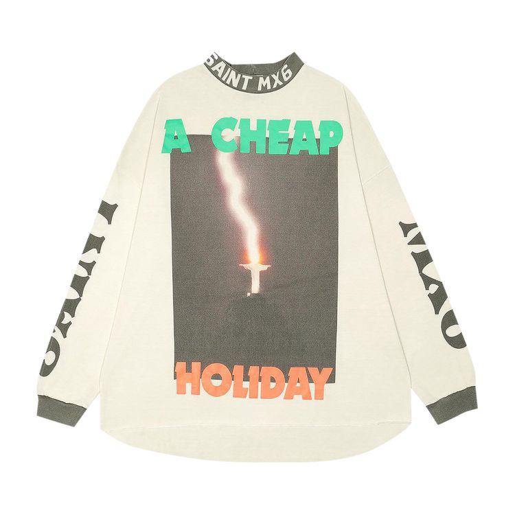 SAINT Mxxxxxx A Cheap Holiday Long Sleeve Tee White
