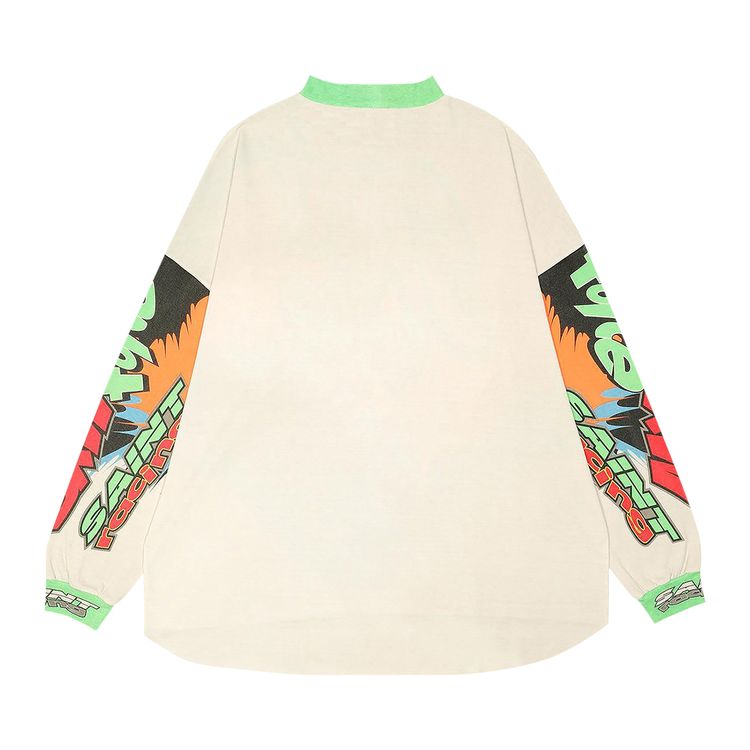 Saint Michael Saint Racing Long Sleeve Tee White