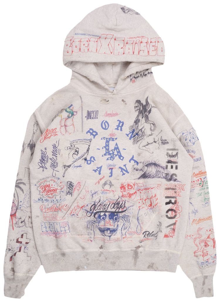 Saint Michael LA Hoodie Grey
