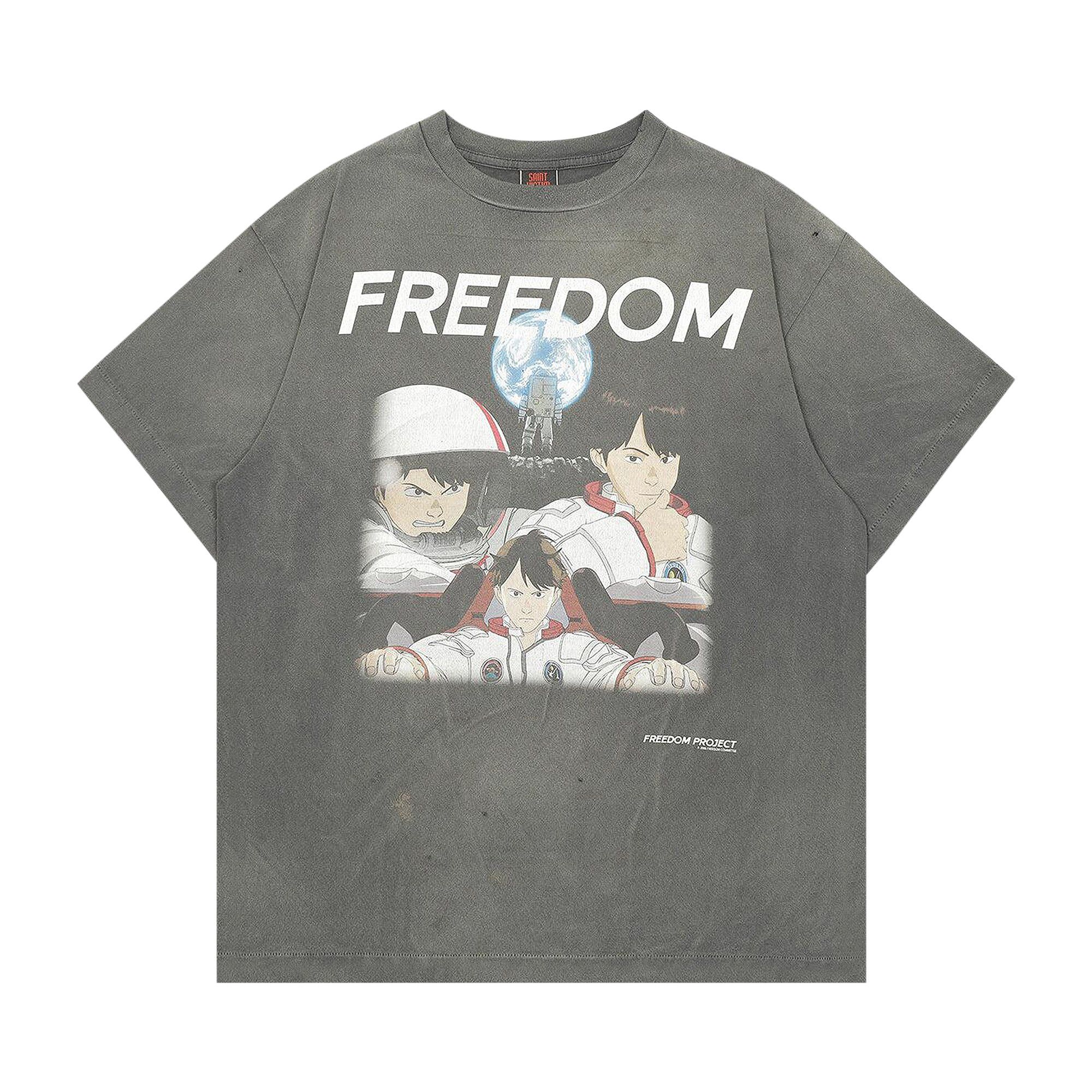 Buy SAINT Mxxxxxx Freedom Tee 'Black' - SM YS8 1111 C19 | GOAT