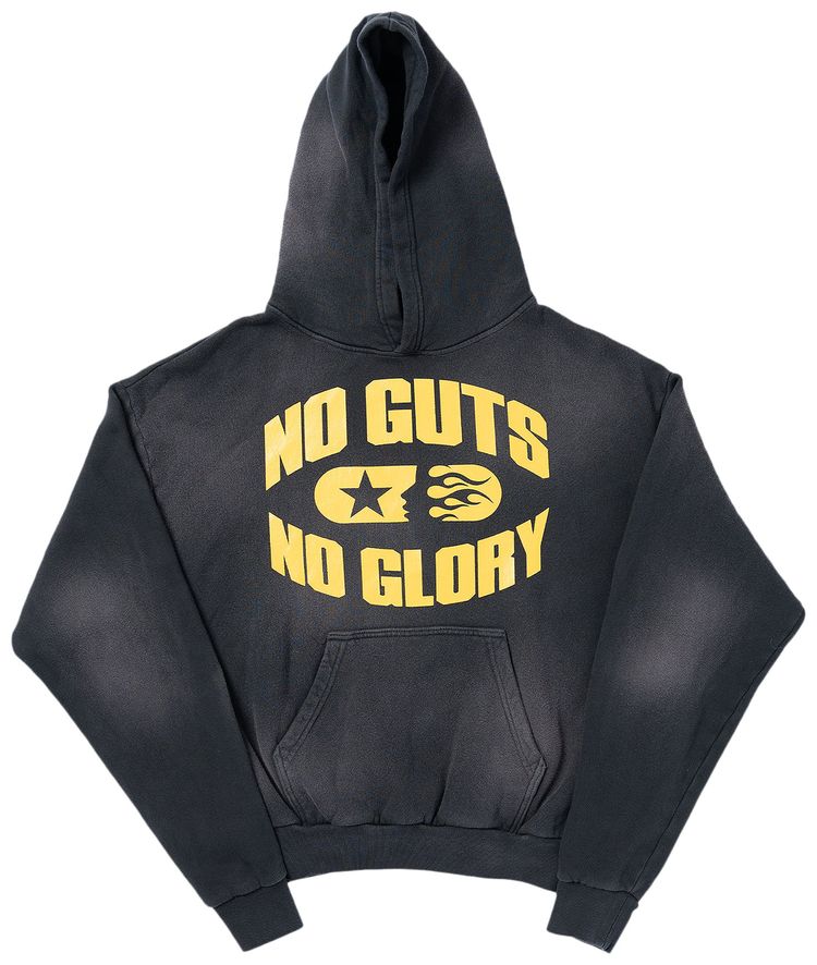 Hellstar No Guts No Glory Hoodie Washed Black