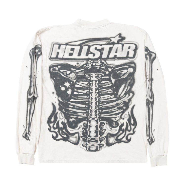 Hellstar Airbrush Bones Long Sleeve White