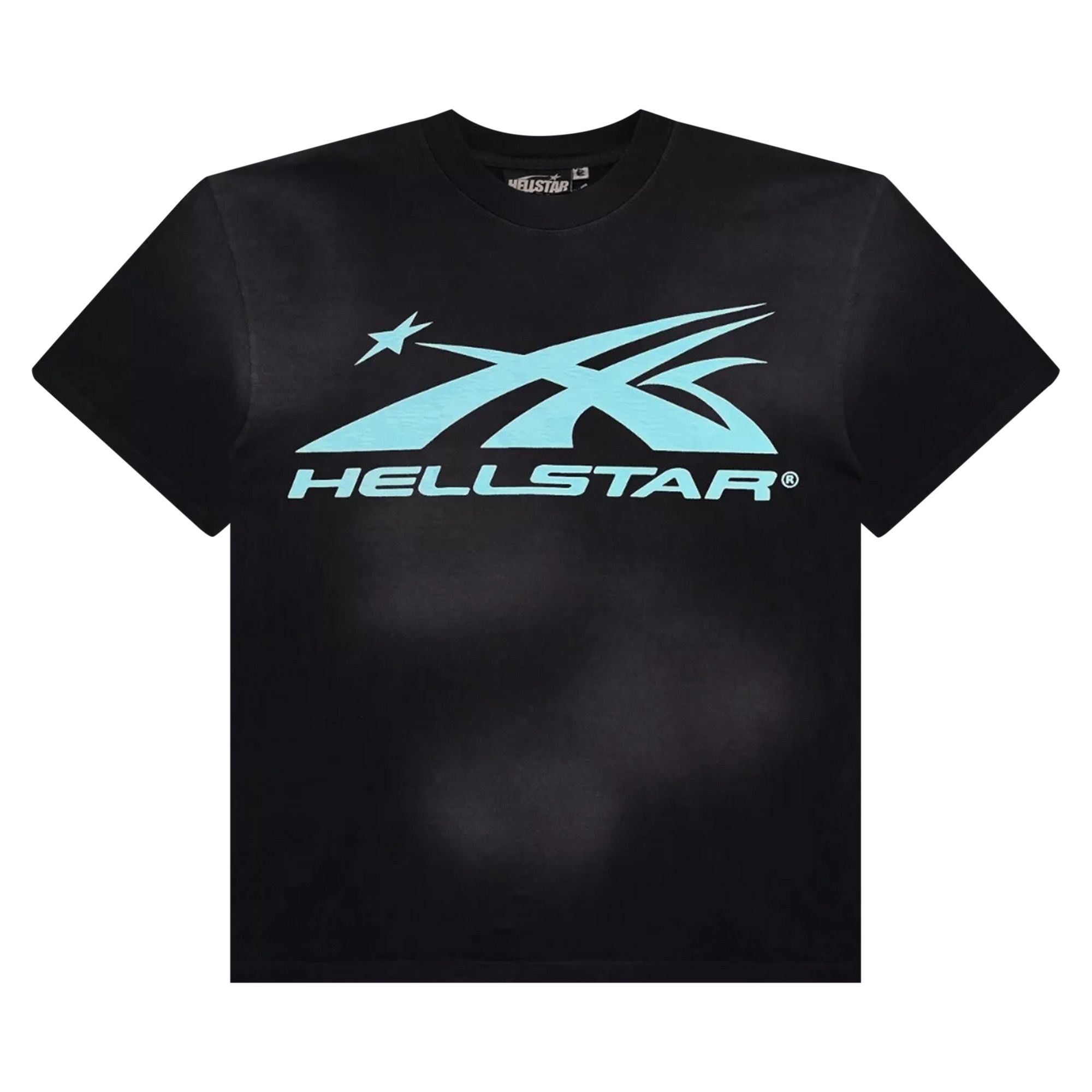 Buy Hellstar Classic Tee 'Black/Aqua Blue' - 9357 1SS240103CT BLAB