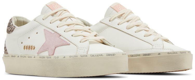 Golden Goose Wmns Hi Star White Antique Pink Glitter