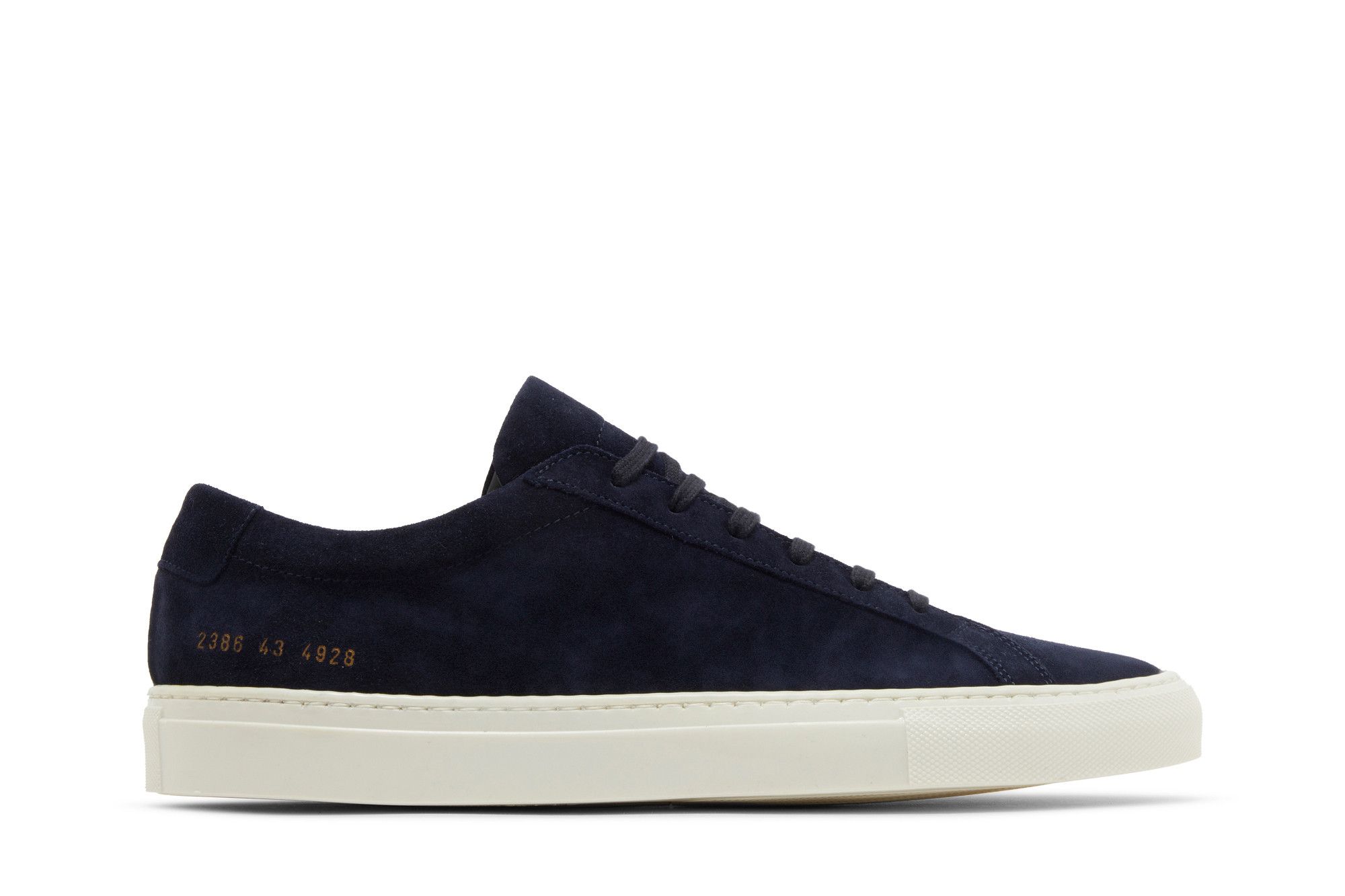 Buy Common Projects Achilles Waxed Suede Navy 2386 4928 GOAT SA