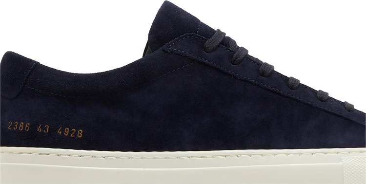 Common Projects Achilles Waxed Suede   Navy