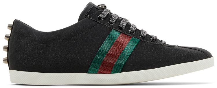 Gucci Glitter Web Stud Low Black